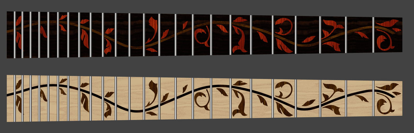 Ibanez style vine / floral fretboard inlay set - Kiiras Instruments shop